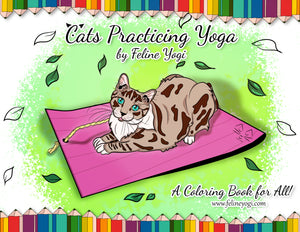 yoga cat coloring book for all ages