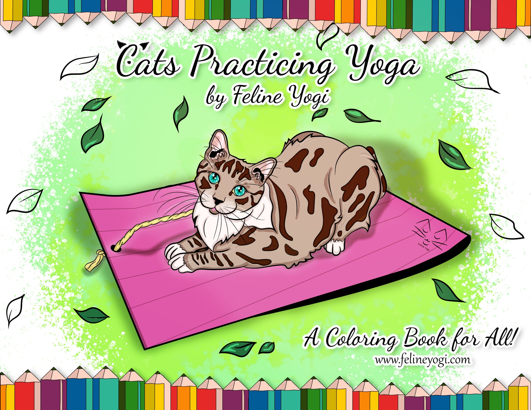 Cats Practicing Yoga PDF Coloring Book