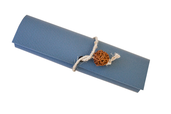 blue yoga cat mat
