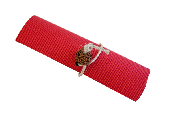 red yoga cat mat